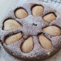 Bolo sem farinha de chocolate com pêra
