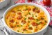 Clafoutis de queijo e tomate cereja
